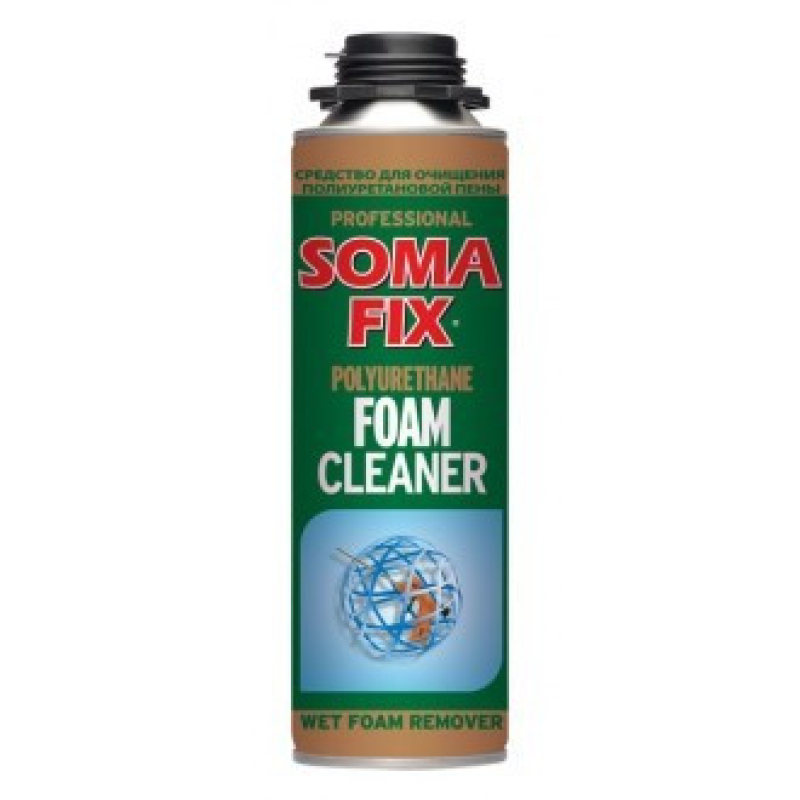 Промивка для очищення поліуретанової піни SOMA FIX 500 мл Промивка для очищення поліуретанової піни SOMA FIX 500 мл